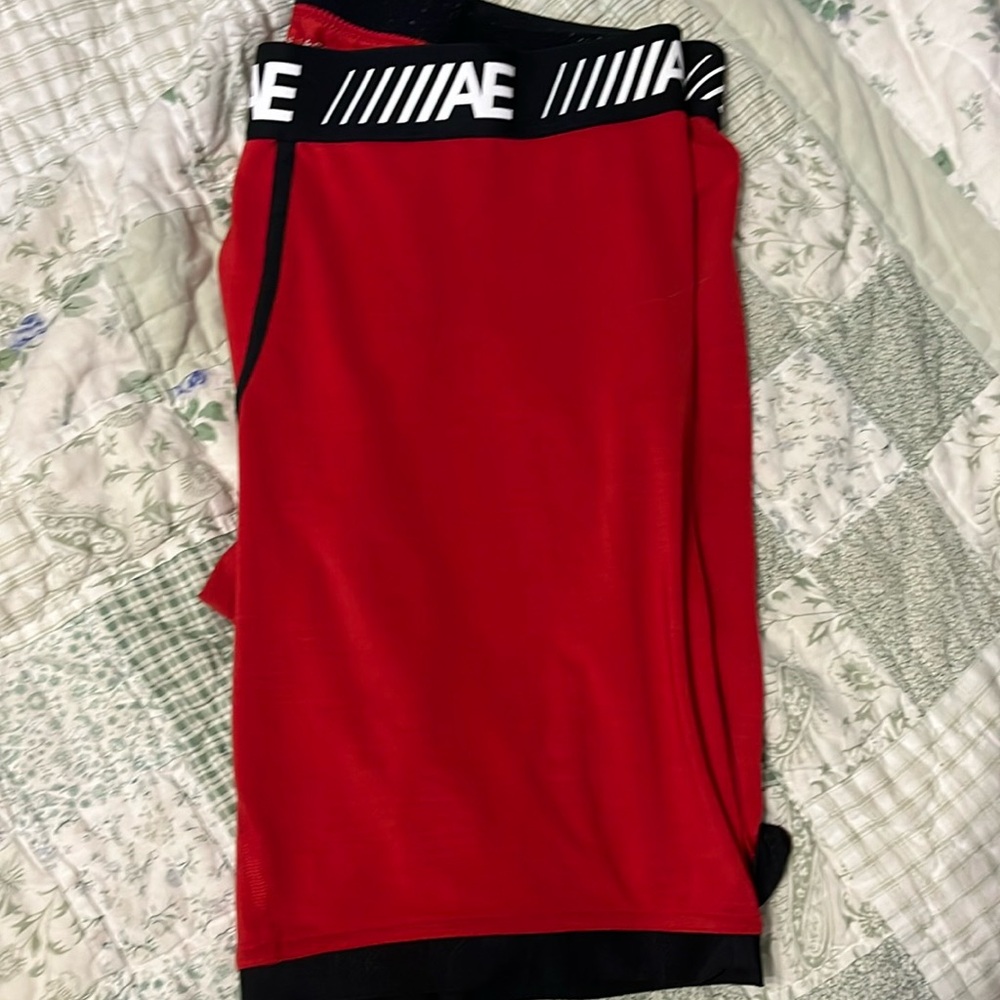 American Eagle boxer briefs, extra large, red and black